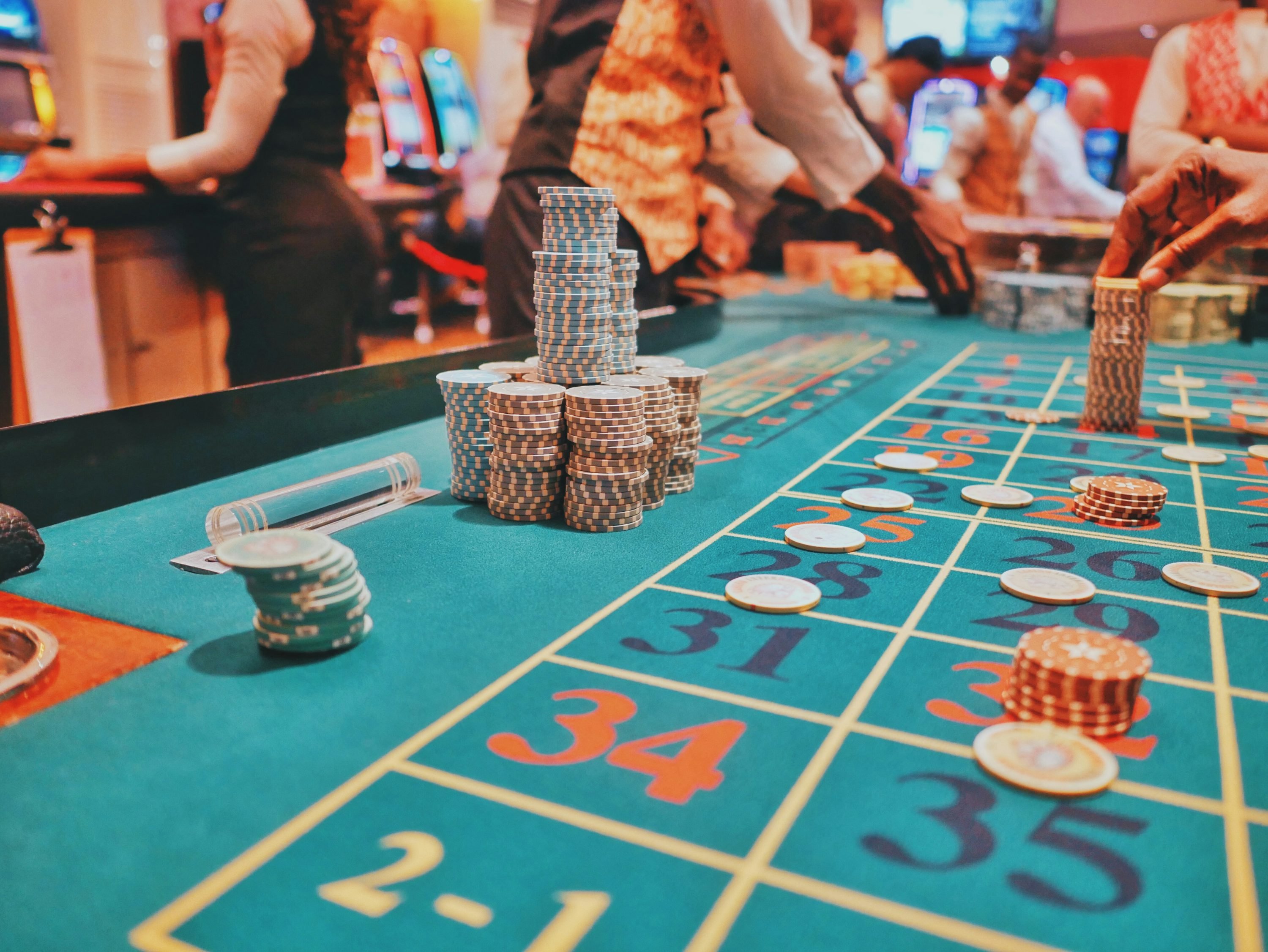 Roulette wheel close-up